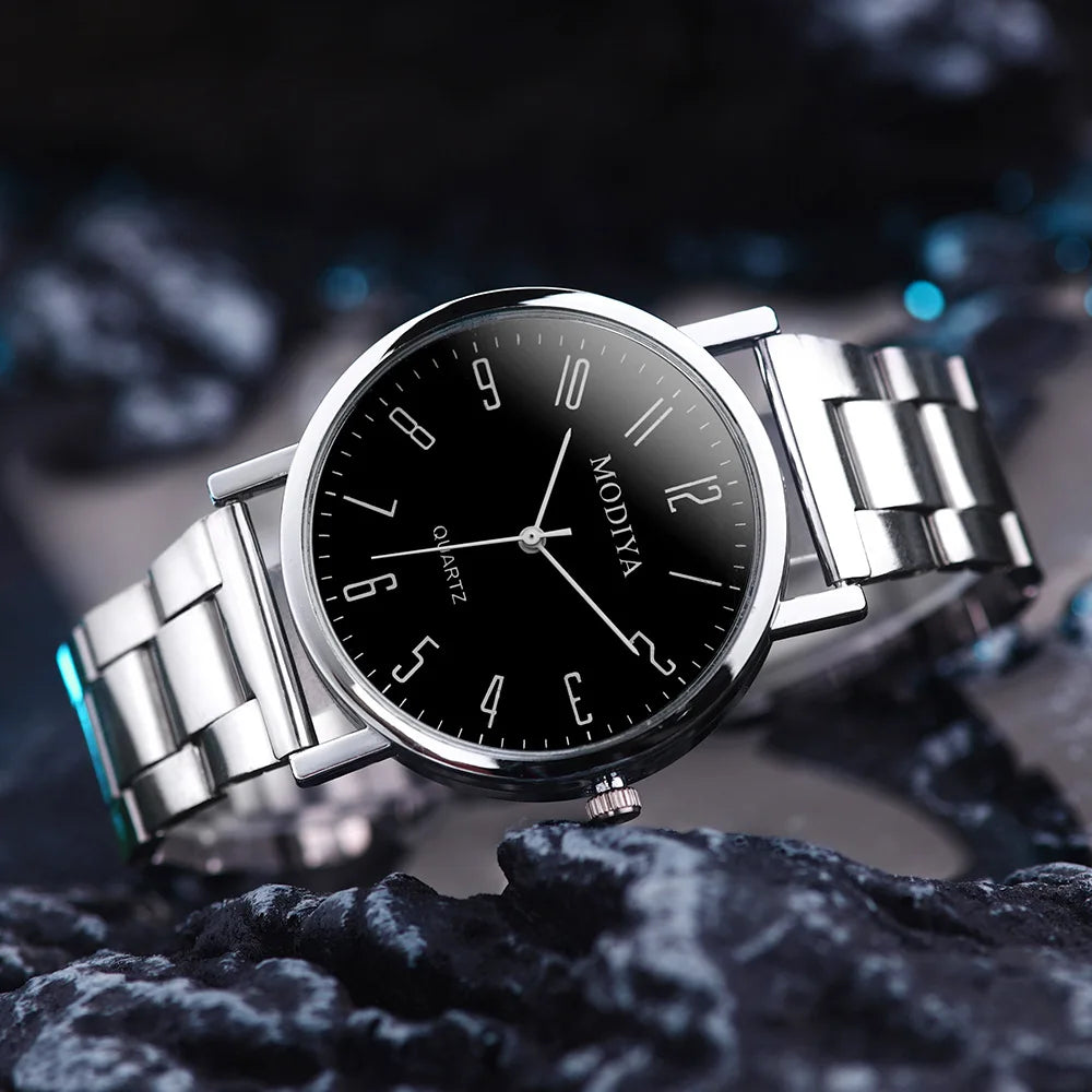 UTHAI CQ252 Minimalist Men's Watch Luxury Casual Quartz Watch Stainless Steel Men's Sports Clock