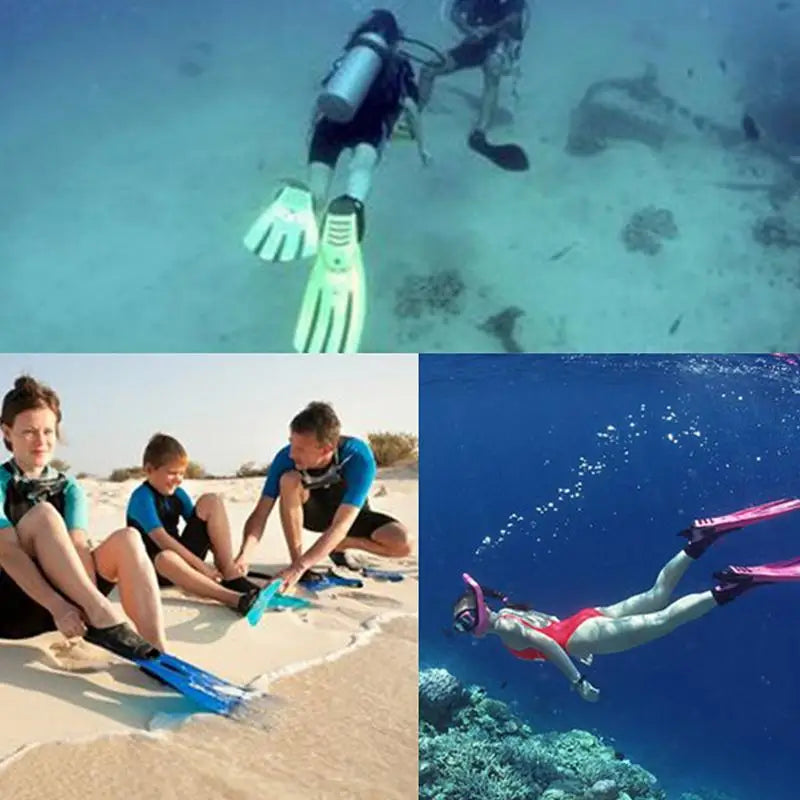 lightweight fins Swim Flippers Diving Frog Shoes Adjustable Ankle Strap Rubber Swim Fins Build Leg Strength diving equipment