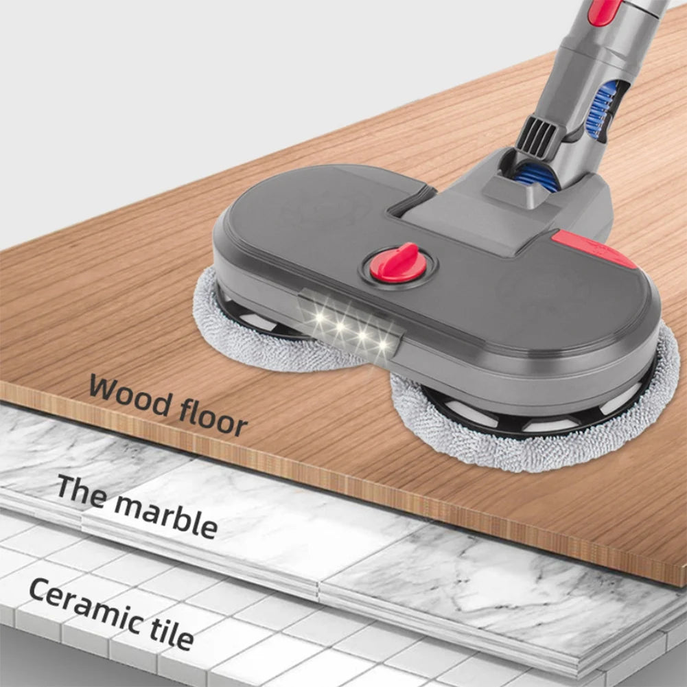 Upgrade Spray Version Electric Mop Head + 6Pcs Mop Cloth for Dyson V7 V8 V10 V11 Vacuum Cleaner Parts with Led Lights
