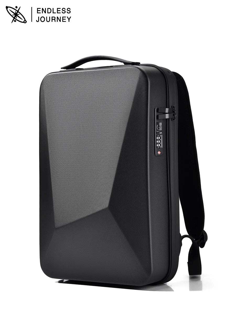 Men's 16 inch Laptop Backpack Expandable Travel Bag Waterproof Anti-theft Business Backpack USB Charging ABS Hard Shell Bag