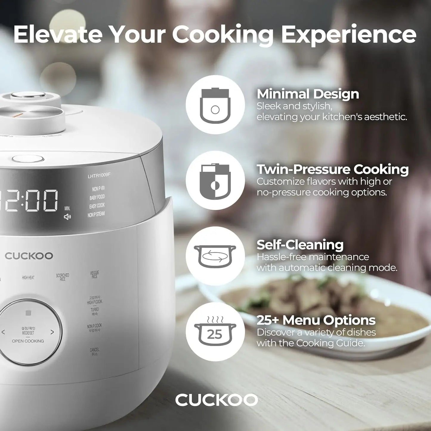 CRP-LHTR0609FW 6-Cup (Uncooked) Induction Heating Twin Pressure Rice Cooker with Nonstick Inner Pot, 16