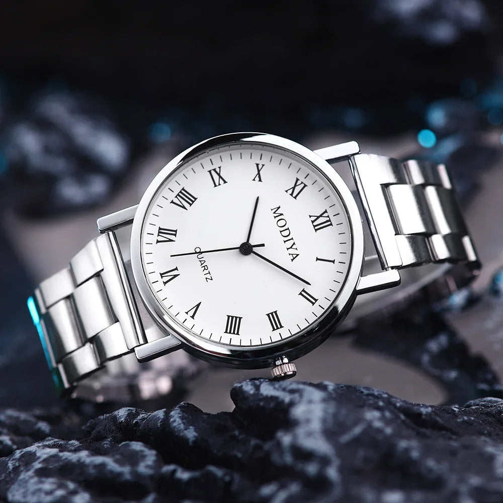 UTHAI CQ252 Minimalist Men's Watch Luxury Casual Quartz Watch Stainless Steel Men's Sports Clock
