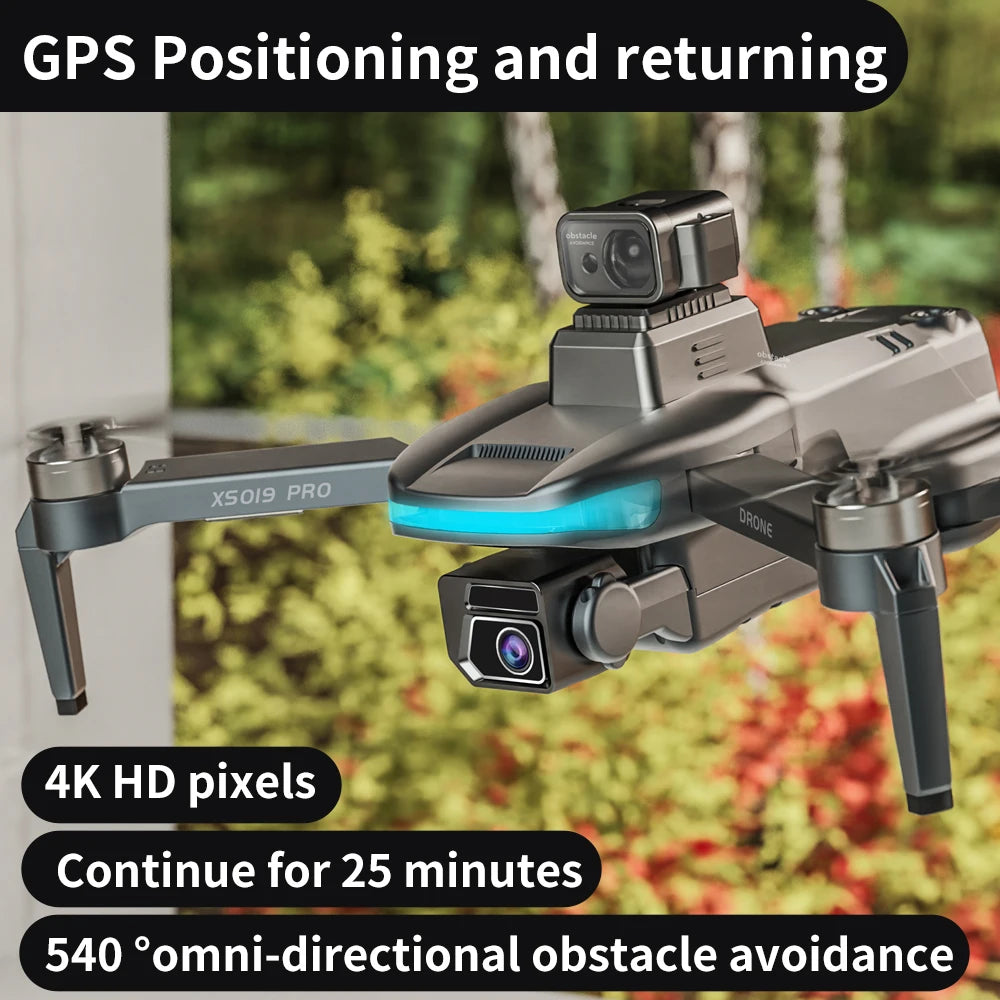 New XS019 Pro GPS Brushless RC Drone 4k EIS Camera Aerial UAV 540° Laser Obstacle Avoidance Foldable Quadcopter Dron Toys Gift