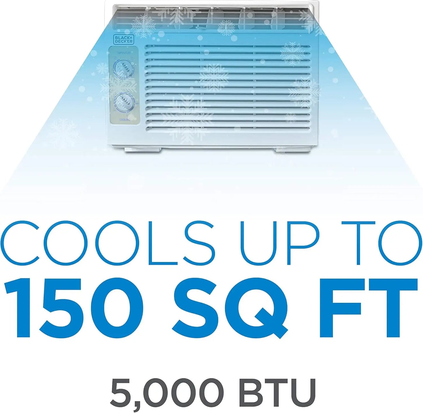 BD05MWT6 Window Air Conditioner 5000 BTU, Cools Up to 150 Square Feet White