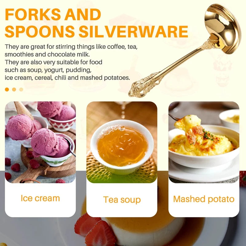 304 Stainless Steel Soup Ladle Cooking Tool Kitchen Accessories Gold Scoop Tablewares Gold Plated Soup Serving Spoon