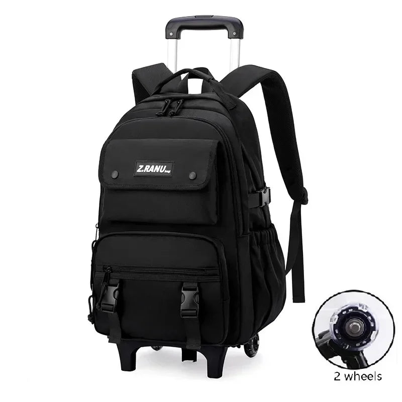 New Boys Rolling Backpacks Kids Luggage Wheeled Backpack for School Boys Trolley Bags Roller Bookbag Mochilas Escolares Infantil