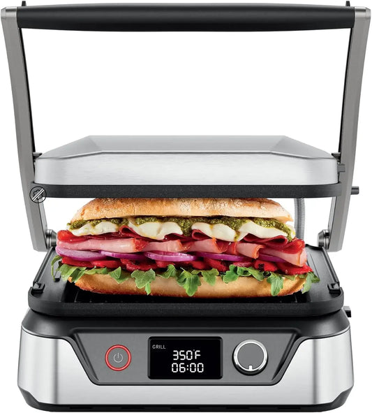 Chefman 5-in-1 Digital Panini Press Grill Sandwich Maker and Griddle Grill Combo with Removable, Reversible Dishwasher-Safe