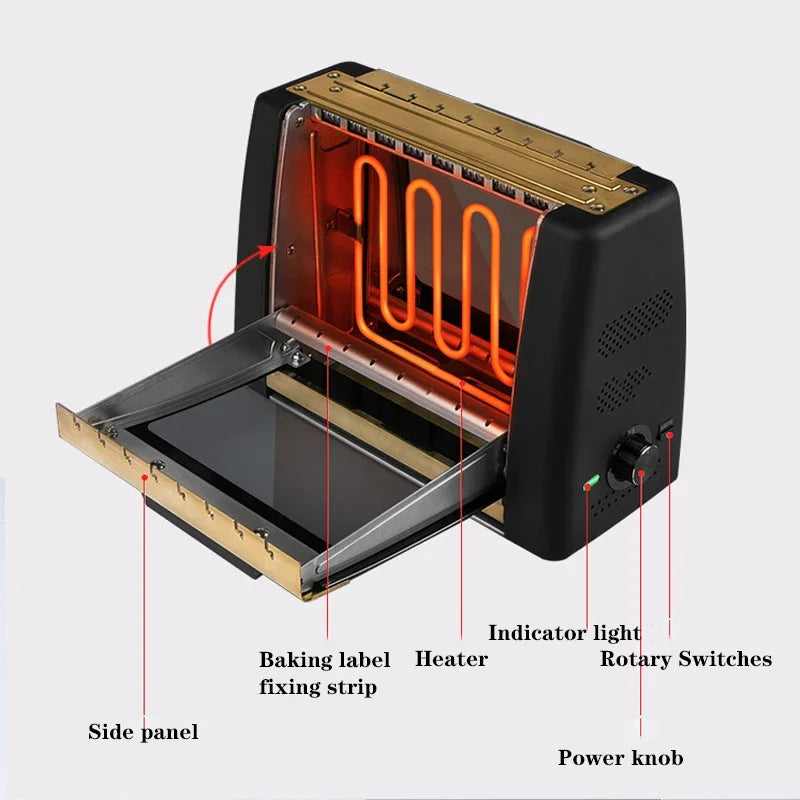 220V Household Smokeless Healthy Skewers Machine Korean Electric Barbecue Grill Automatic Rotating Kebab Machine Oven Grill