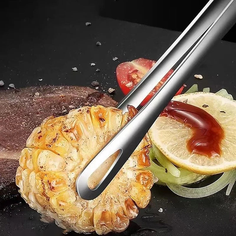 BBQ Food Tongs Barbecue Clip Stainless Steel Kitchen Food Meat Clip Non-slip Non-Stick Steak Clamp Cooking Tool For Grill Baking