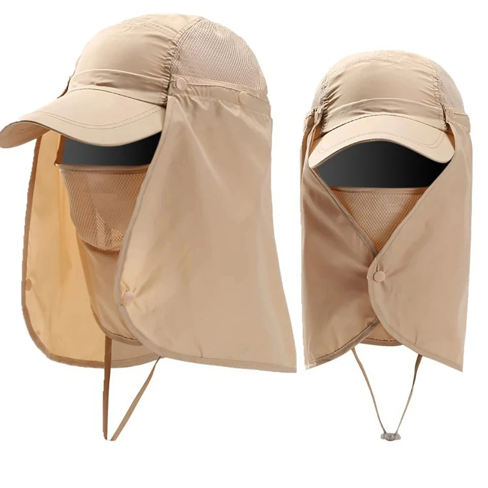 Hunting Camping Hiking Fishing Hats Outdoor UV protection Sun Protection Breathable Caps Full Head Quick-dry Headwear Men Women