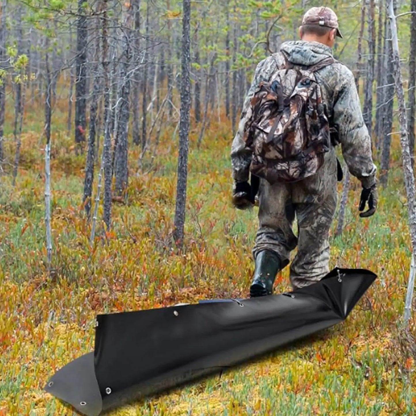 Deer Sled Heavy Duty Deer Drag Hunting Cart Hauling Cart Outdoor Gear for Transport Log Moving Trophy Dragging Men Outdoor Sandy