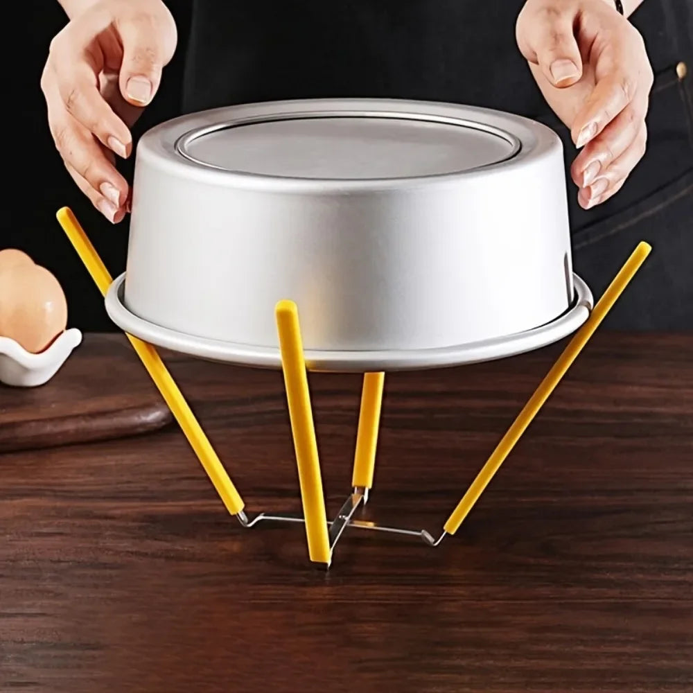 Collapsible Stainless Steel Cake Cooling Rack Multifunction Convenient Chiffon Cake Cooling Rack for Baking Essential Gadgets