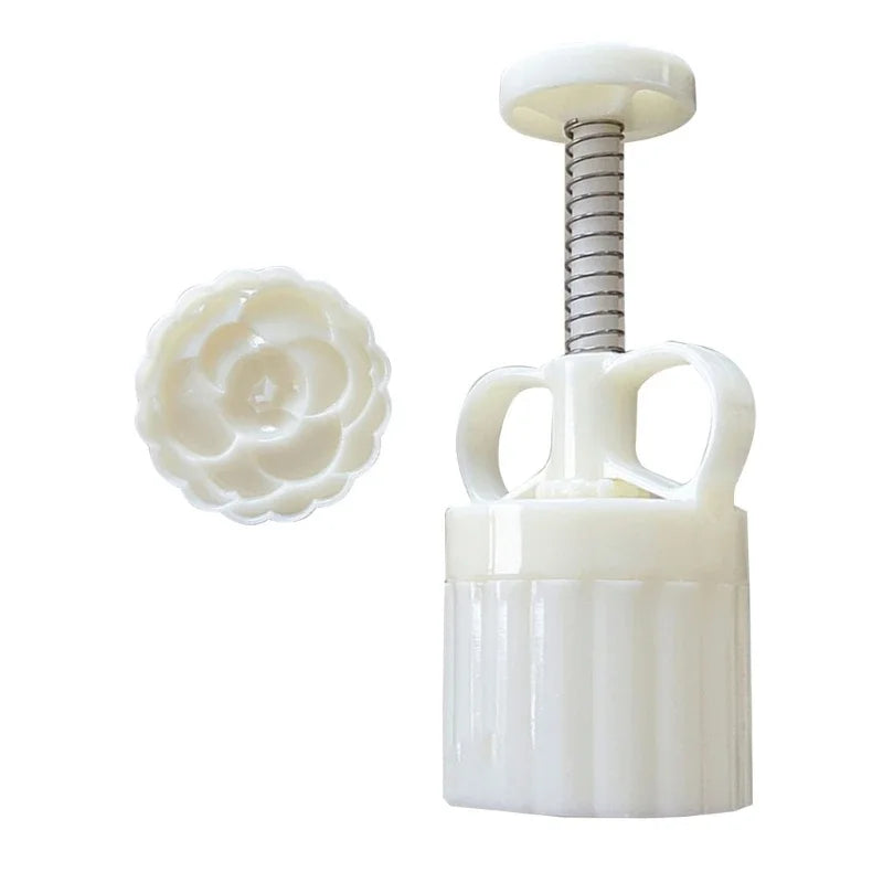 Camellia Flower Mooncake Press Mold Cookie Stamps Chinese MidAutumn  Cake Makers Decoration Tool  DIY Cookie Cooki cutter steel