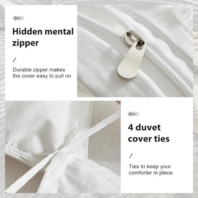 Duvet Set One Double Size, Superfiber Bedding Set, 2-piece Set, Super Soft and Breathable, Zipper Seal