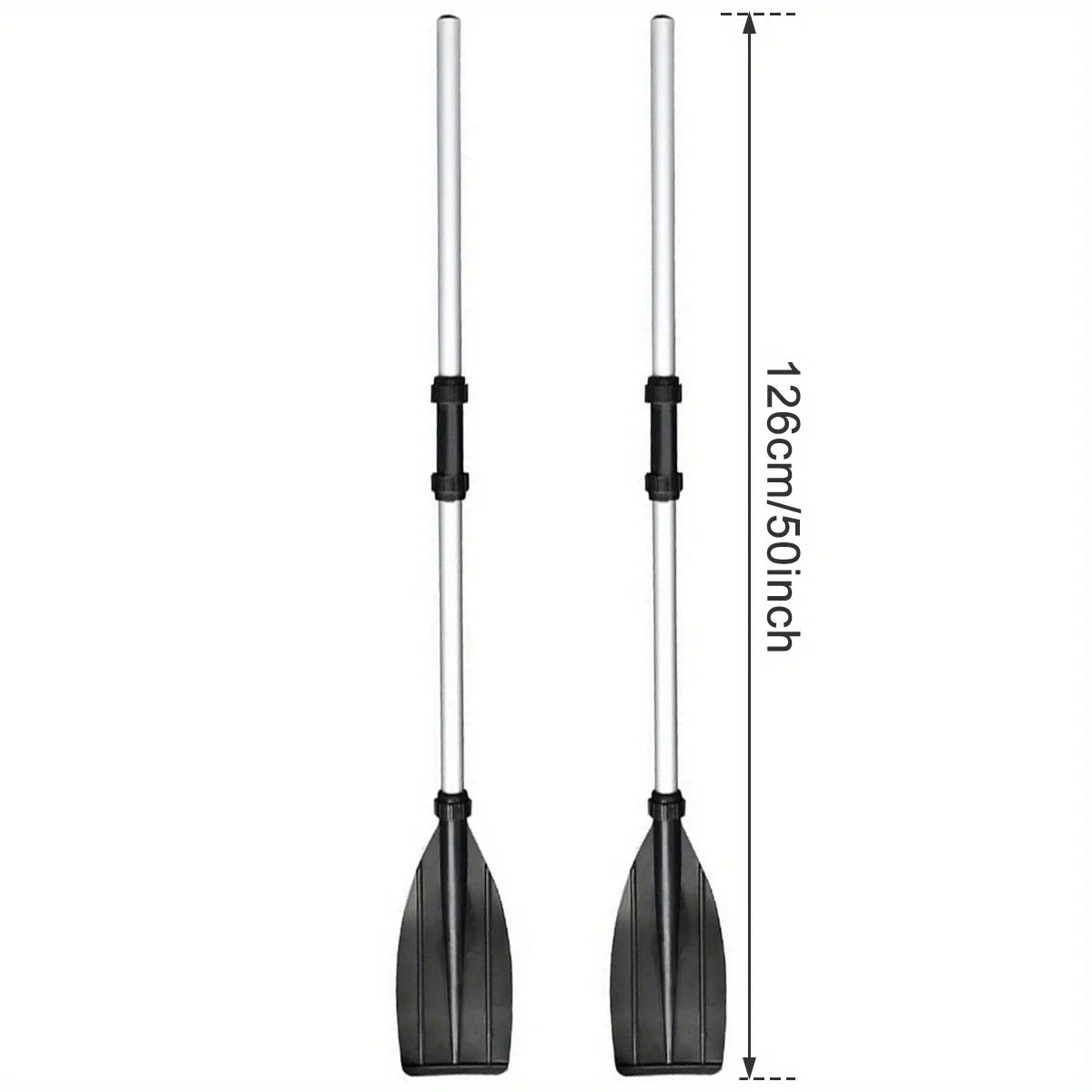 2pcs Canoe Boat Oars 126cm Detachable Portable Boat Paddle, Lightweight Canoe Paddle, Aluminium Alloy Boat Canoe Paddle For Cano