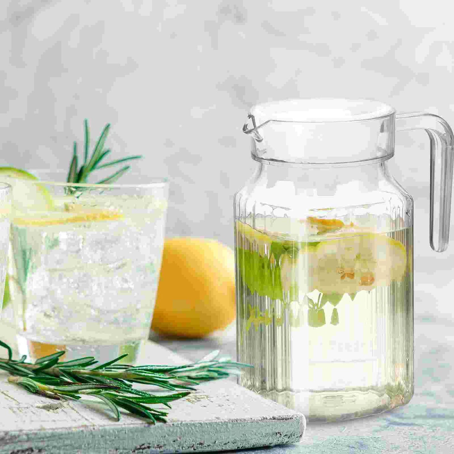 2 Pcs Drinks Carafe Pot Juice Plastic Water Kettle Smoothie Pitcher Camping Cutlery