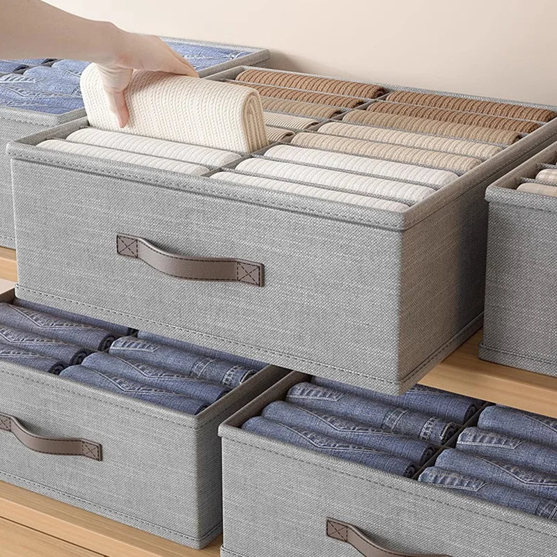 Wardrobe Clothes Storage Organizer Sweater T-Shirt Storage Box Thickened Pants Storage Box Underwear Socks Organizer For Home