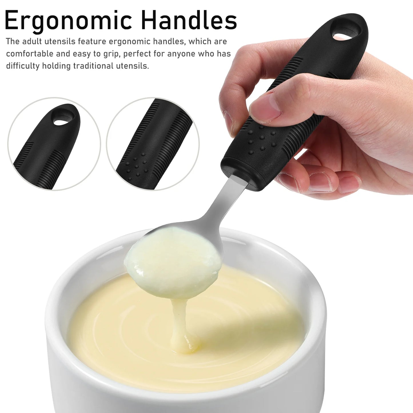 Anti-shake Tableware for The Elderly Adaptive Utensils Spoon Fork Serving Weighted Disabled People Cutlery Shockproof