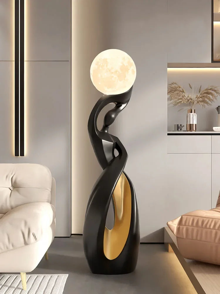 Sculpture 82cm Creative Abstract Art Ornament Lamp Luxury Living Room TV Cabinet Sofa Side Floor Decoration Home Decor Gift
