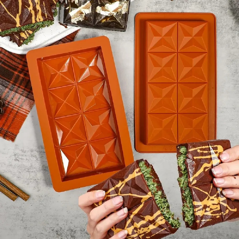 Chocolate Bar Mold - Non-Stick Chocolate Molds, Food Grade Silicone Deep Chocolate Bar Mold for Dubai Chocolate Bar Pistachio