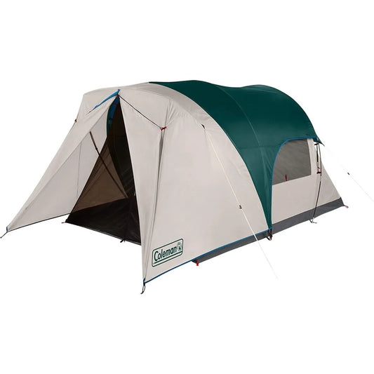 4 Person Weatherproof Tent with Enclosed Screened Porch Option, Includes Rainfly, Carry Bag, Extra Storage, and 10 Minute Setup