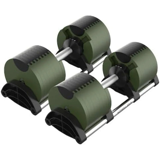 Adjustable Dumbbells Pair 5-80 lbs: Dumbbell Set to Replace 16 Sets of Dumbbells. Add Nuobell Dumbbells 80lb and Free Weights