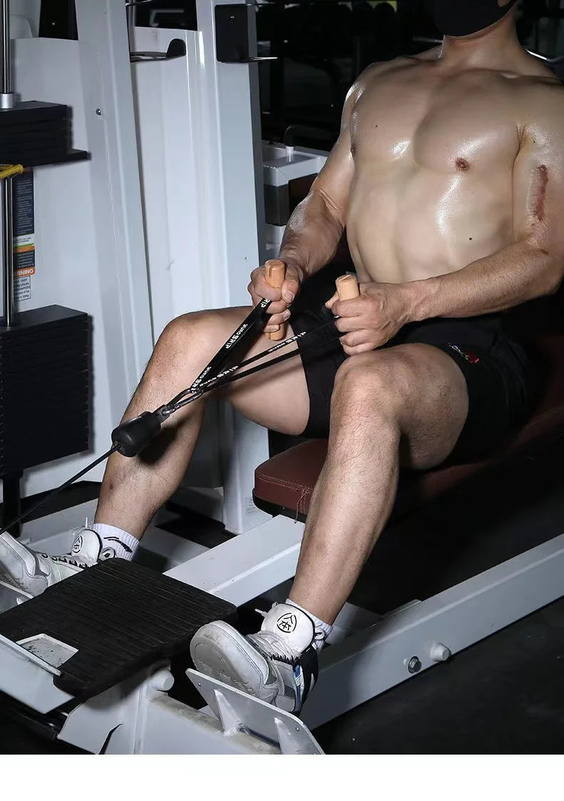 1Pair Wooden Grips Pull Up Handle Deadlift Weightlifting Bar Cable Machine Strength Workout Strap Gym Handle Fitness Accessories