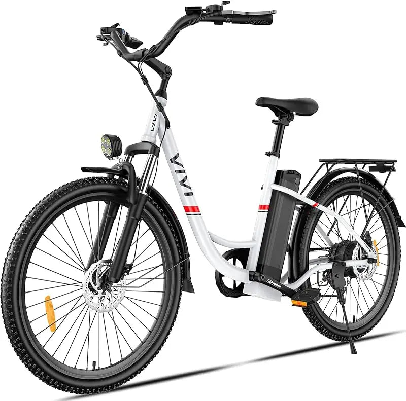 QVivi for Adults 750W Peak Ebike with Removable Battery, 26'' Electric Commuter Bike 21.7MPH; 50 Miles Adult Electr