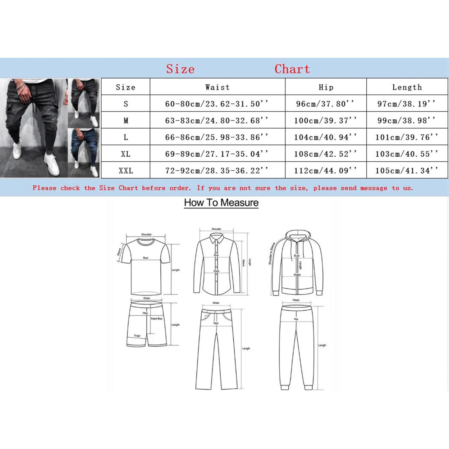 Summer Mens Fashion Pants Casual Pocket Waist Solid Color Slim Toe Jeans Pants With Drawstring Jeans For Male CalçA Masculina