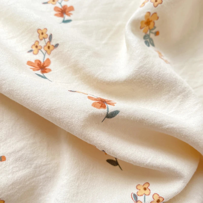 Korean Retro Floral Bedding Set 100% Washed Cotton Bed Sheets Set Soft Duvet Cover Bed Linen Pillowcase Single Double Queen King