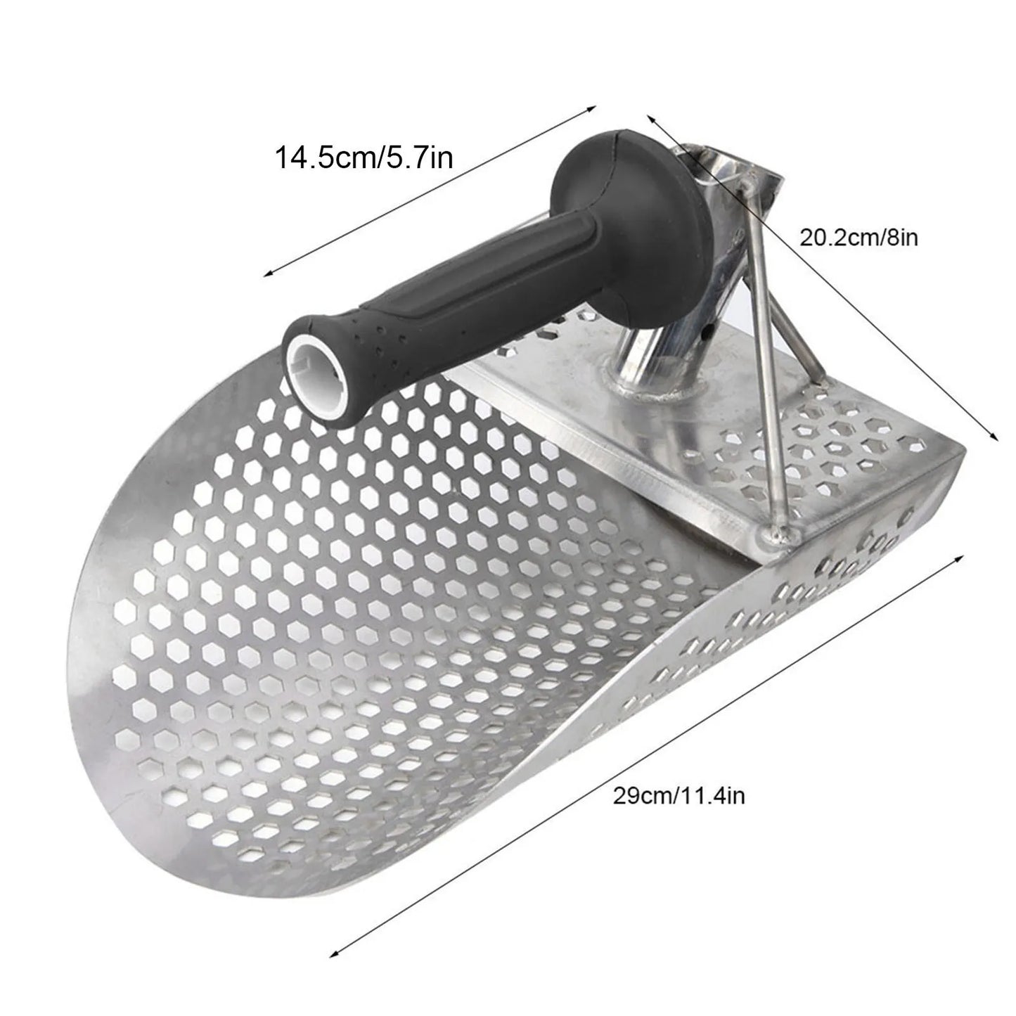 Metal Detector Tool Metal Hunting Tool Sand Scoop Sand Scoop Shovel Metal Detecting Gold Silver Hunting Tool with Hexagonal Hole