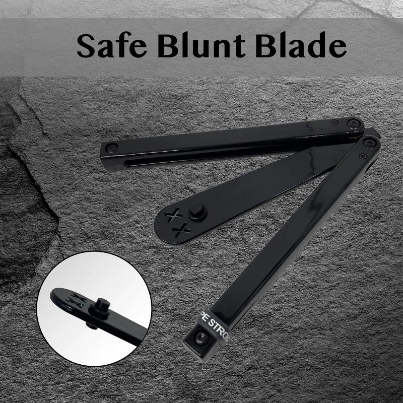 Hunting Accessories Trainer ABS Handle with Bushing Structure Butterfly Knife Training Butterfly Handshake Knife Prop