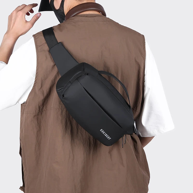 Fashion Business Waist Bag Multifunction Fanny Pack Men Belt Bag Casual Travel Storage Shoulder Crossbody Chest Bag Male Handbag