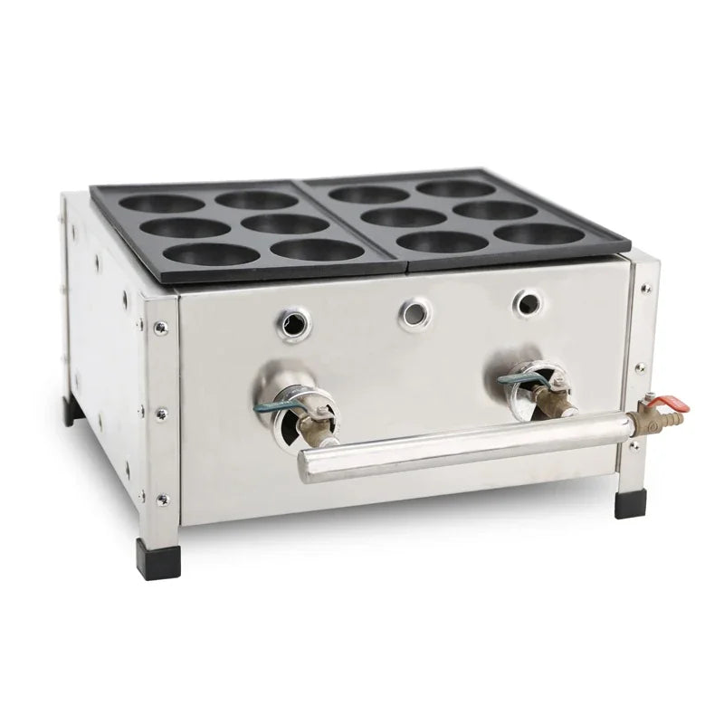 Big Size Takoyaki Maker 8cm Octopus Balls Making Machine Iron Grill Snack Machine Gas / Electric Griddle