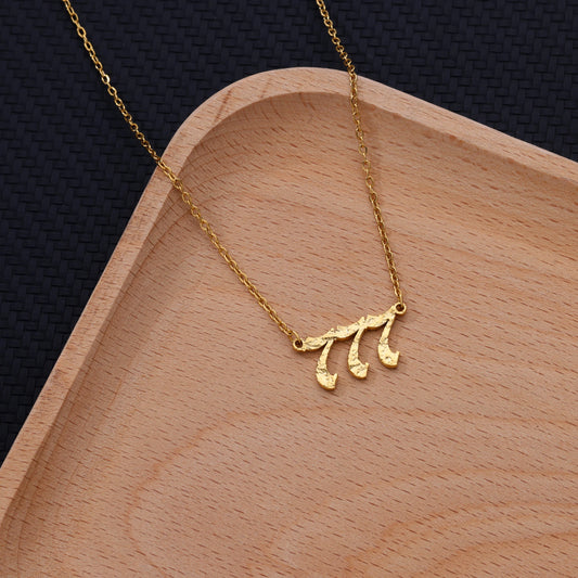 Stainless Steel Number Necklaces For Women Men Gold Color 111 222 333 444 555 777 888 999 666 000 Pendant Necklace Jewelry Neck
