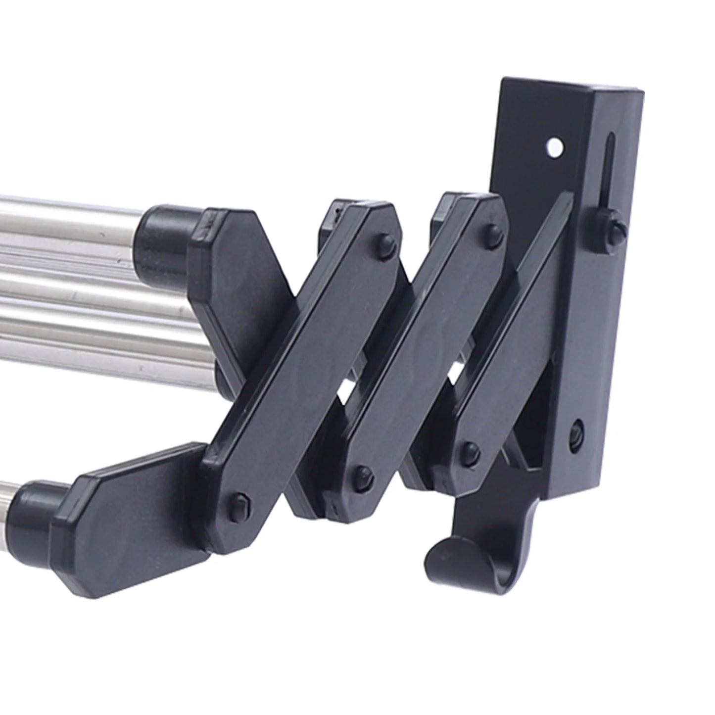 Thickened Stainless Steel Black Towel Rack for Bathroom Retractable Wall Mounted Punch- Free Towel Storage Drying Rack Towel
