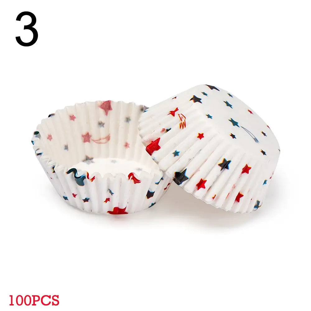 100PCS Grease-proof Cake Paper Cups Animal Flower Muffin Cup Cupcake Baking Mold Bakeware DIY Pastry Tools Kitchen Accessories