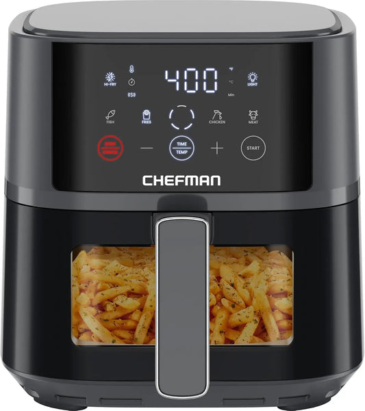 Air Fryer – 4 QT Compact Airfryer for Quick & Easy Meals, Features Hi-Fry Technology for Extra Crisp, Easy-View Window, Touch Co