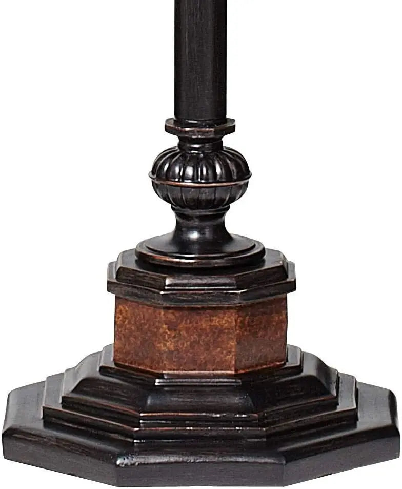 Kathy Ireland Sonnett Industrial Vintage Tree Torchiere Floor Lamp Standing 72"" Tall Bronze Brown Champagne Alabaster Glass
