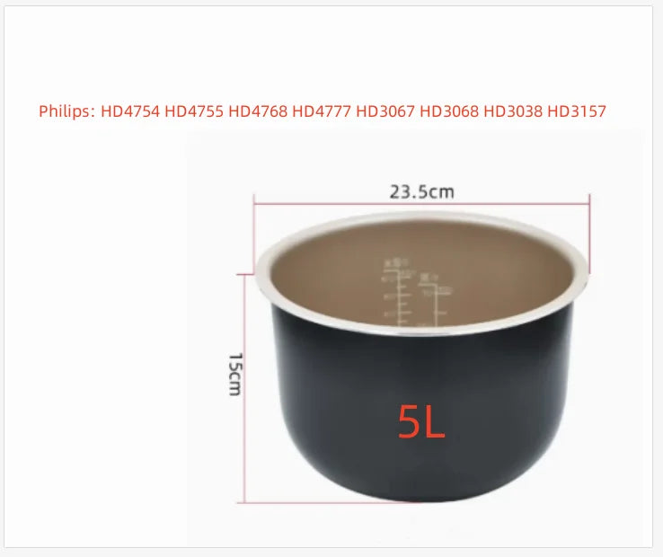 Suitable for electric pressure cooker 2L 3L 4L 5L 6L rice cooker non-stick liner