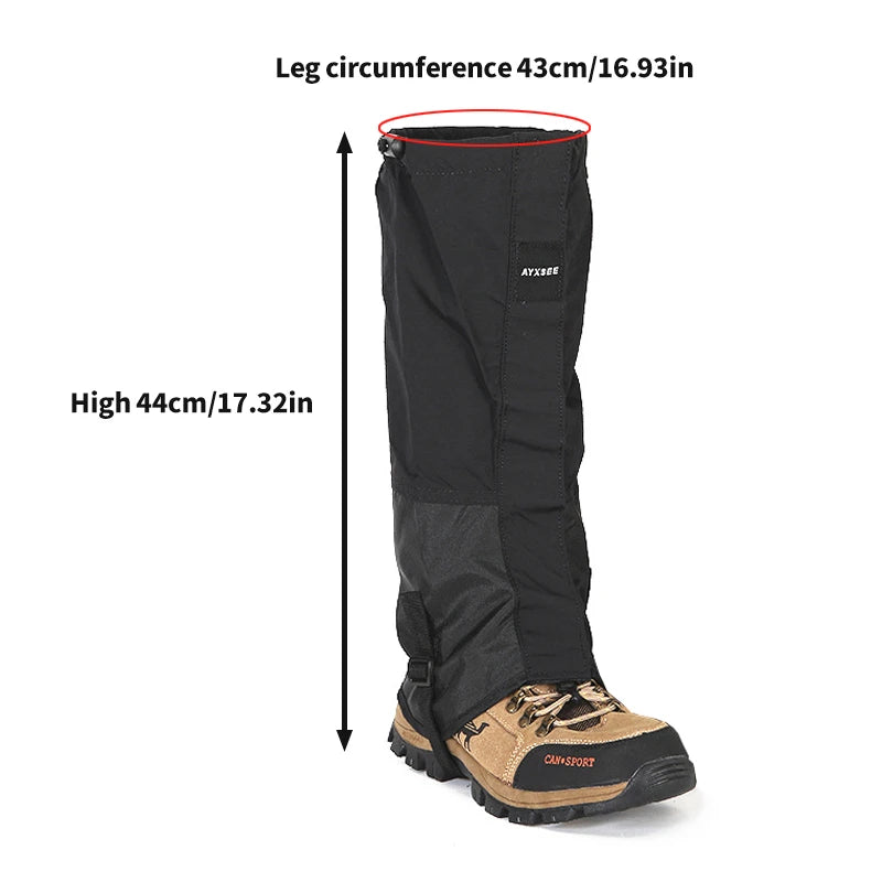 New Waterproof Hiking Leg Warmer Gaiters for Men Women - Climbing Ski Camping Hunting Winter Outdoor Travel Legging Leg Covers