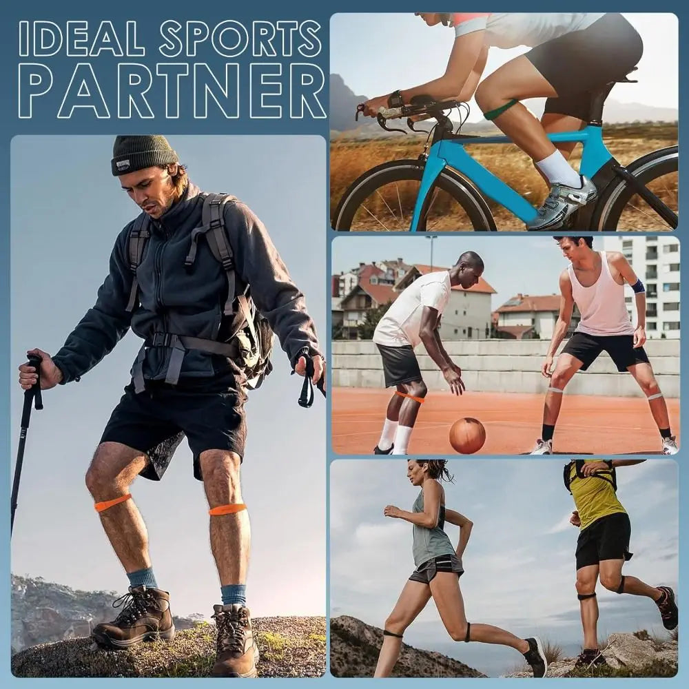 Silicone Patella Tendon Knee Straps Knee Support Knee Care Patella Knee Strap Fixed Protection Flexible Knee Sports Support Band