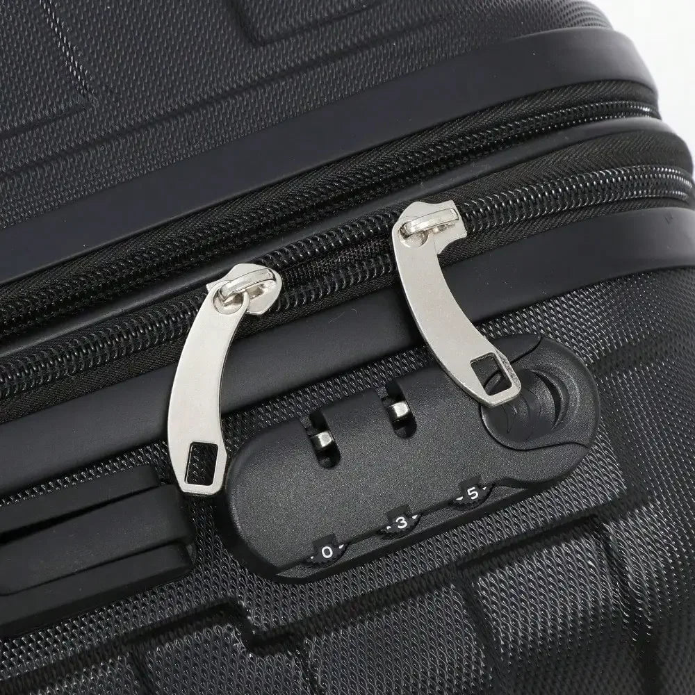 21" Carry On Suitcase Luggage Hardside Spinner Travel Lightweight Black 4-Wheel