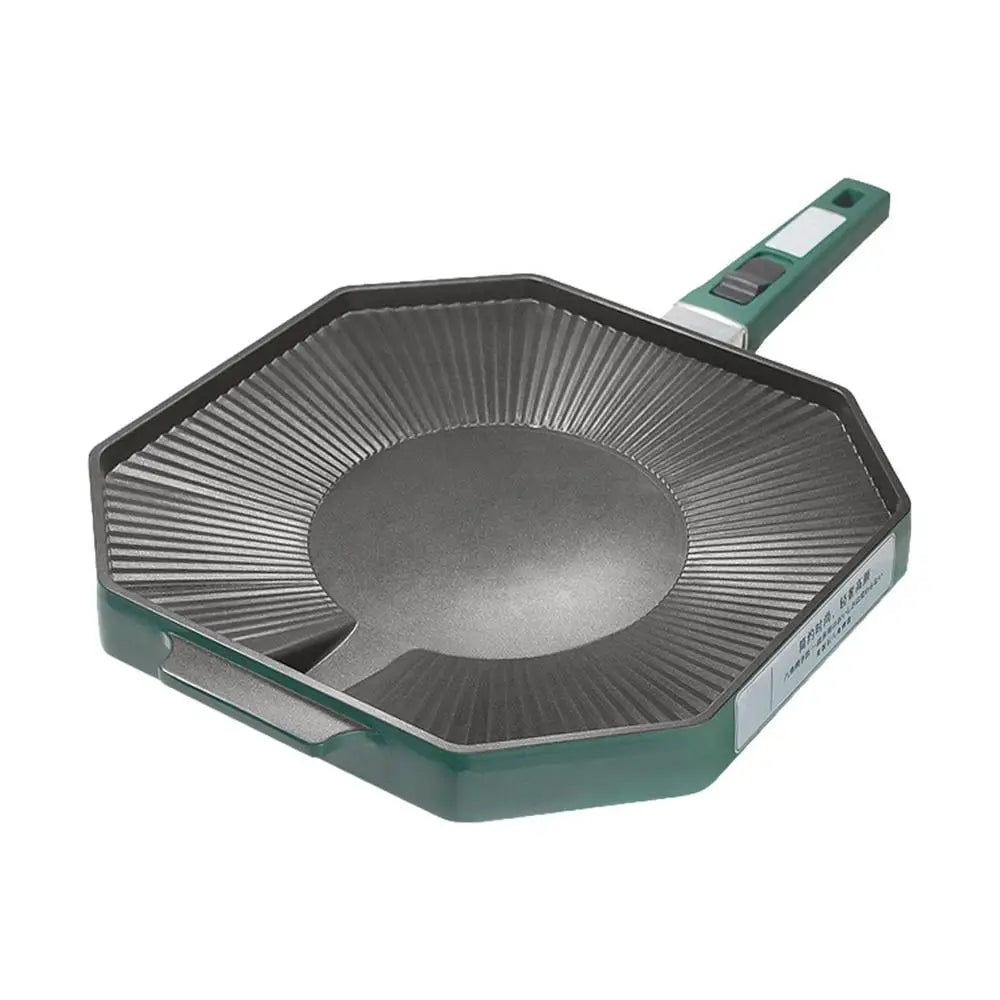 Camping Stove Grill Pan Stove Tops BBQ Griddle Grilling Cookware With Oil Drain Hole Design Includes Storage Bag For Camping