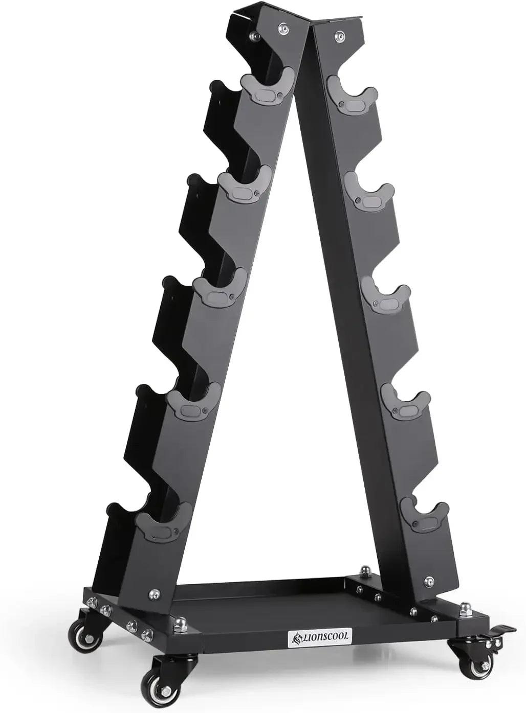 Premium Solid Steel Dumbbell Rack Stand Only, A-Frame Portable Weight Storage Organizer with Optional Tray and Wheels, Perfect f