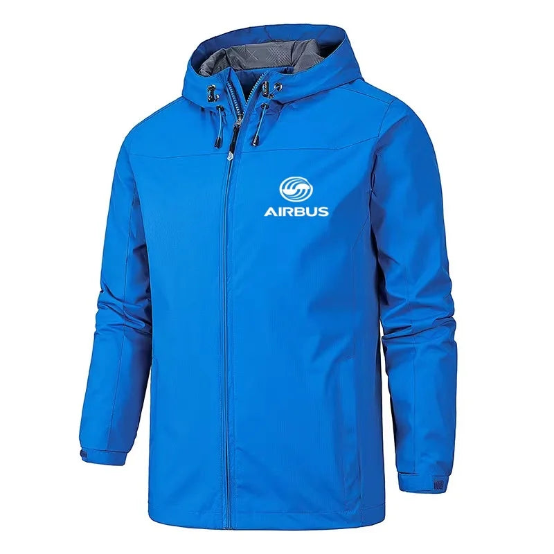 Men's Fashion Business Airbus Aviation Flight Windproof Clip Zipper Thin Hoodie Pilot's Wear 2024 Autumn New Jacket