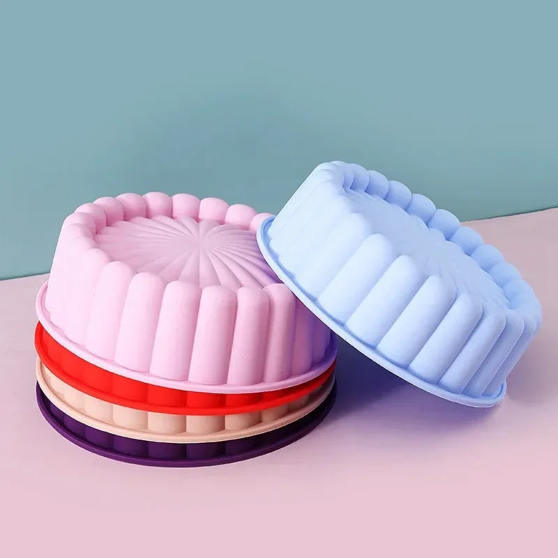 20cm Round Shape Mold Silicone Cake Baking Pan Mousse Fondant Cylinder Mould for Pastry Dessert Jelly Drop Shipping