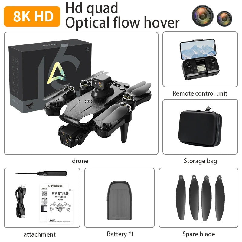 AE16 GPS Mini Drone 8K Professional 20km FPV Dron with 4k Camera RC Quadcopter Photography Aerial Aircraft Helicopter Brushless