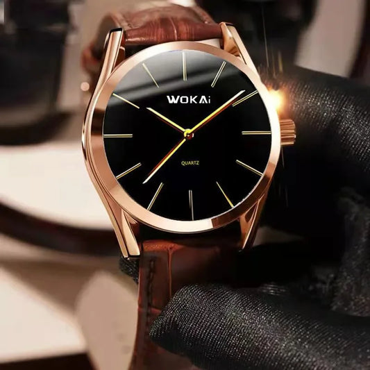 High Quality New Fashion Business Watch Men's Watches Casual Leather Band Quartz Wristwatches Men Relogio Masculino Montre Homme