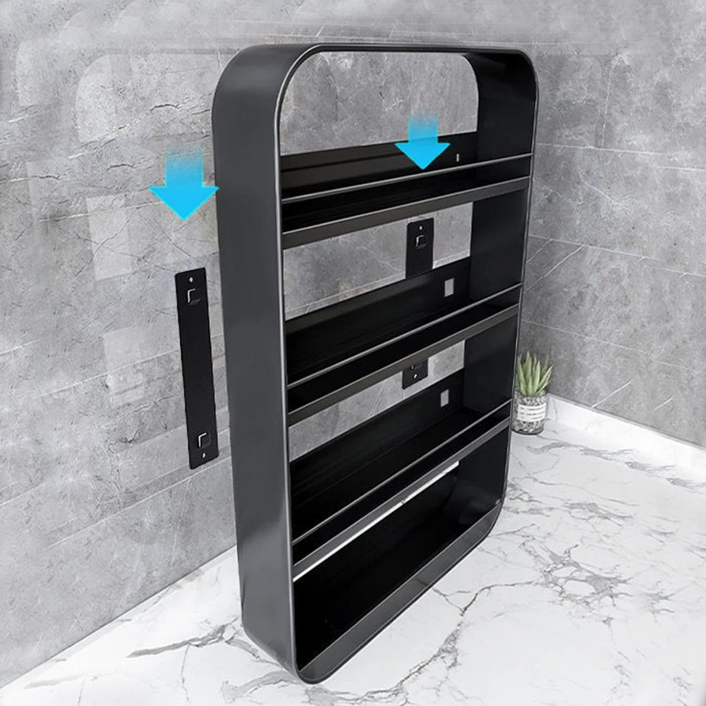 Three Layer Bathroom Bottles Storage Rack Wall-Mounted Shelves Shower Holder For WC Shampoo Organizer Bathroom Accessories